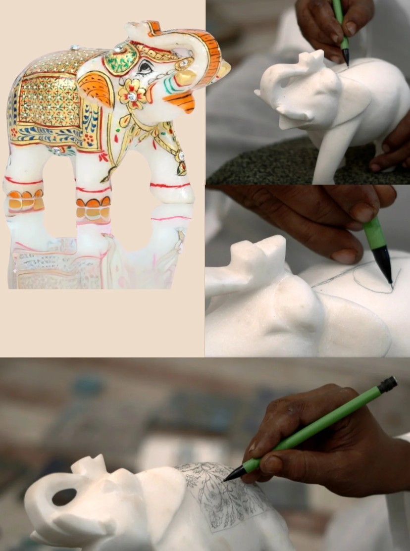 Marble_Elephant_Pair_3