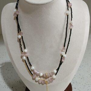 Pink_pearls_and heart_Pendant_In_black_glass_seed_beads_necklace_45