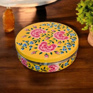 Yellow_flower_stainless_Steel_Spice_Box_1